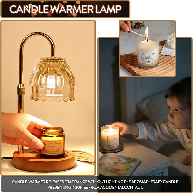 Candle Warmer Lamp with Timer Dimmable, Mother's Day/Birthday Gifts for Women Mom Her, alternate product view 3