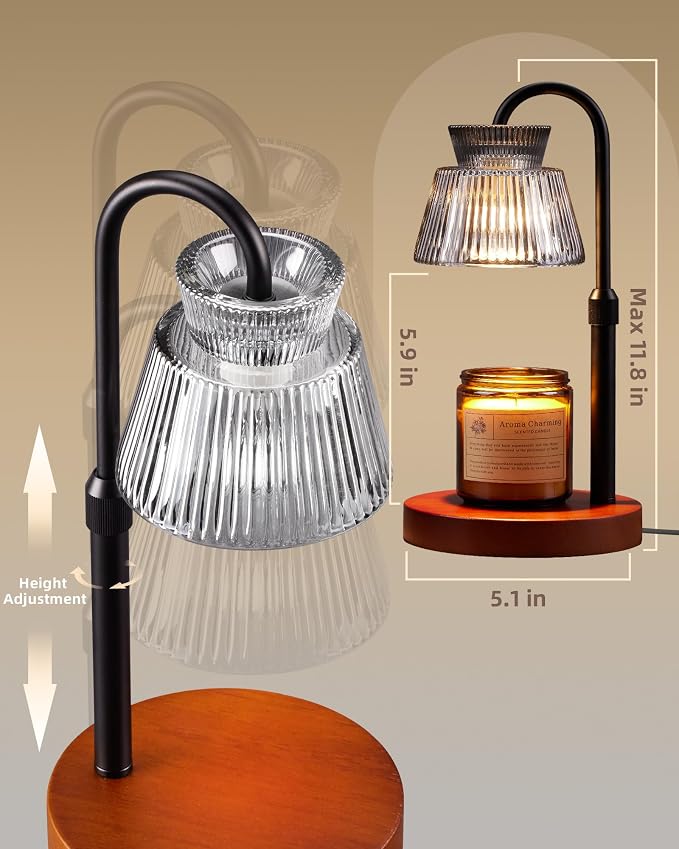Candle Warmer Lamp with Timer &Dimmable Wax Melt Warmer for Scented Jar Candles, alternate product view 3