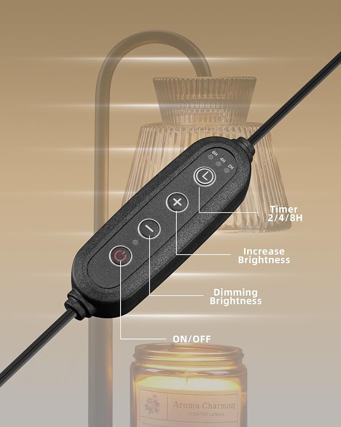 Candle Warmer Lamp with Timer &Dimmable Wax Melt Warmer for Scented Jar Candles, alternate product view 4