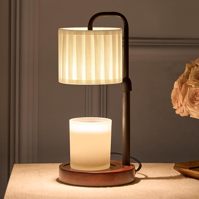Candle Warmer Lamp with Timer, Dimmable Wax Warmer Candle Lamp for Jar Candle with 2 Bulbs, Christmas Birthday Gifts for
