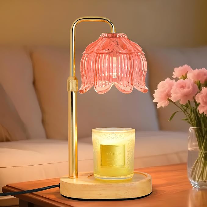 Candle Warmer Lamp with Timer Dimmer, Adjustable Height Candle Wax Warmer, Christmas Birthday Gift for Mom Women, House