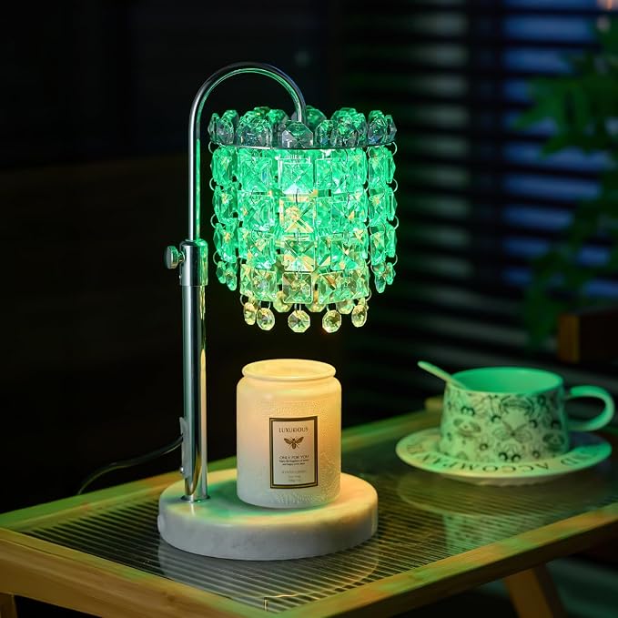 Candle Warmer Lamp with Timer Dimmer Adjustable Height for New Home Bedroom,Vintage Home Decor for Scented JaR 3 Bulbs for