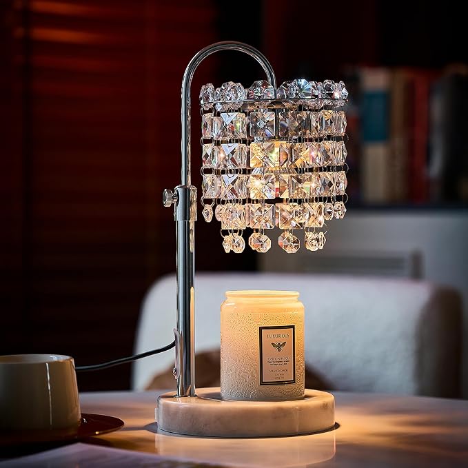 Candle Warmer Lamp with Timer Dimmer Adjustable Height for New Home Bedroom,Vintage Home Decor for Scented JaR 3 Bulbs for