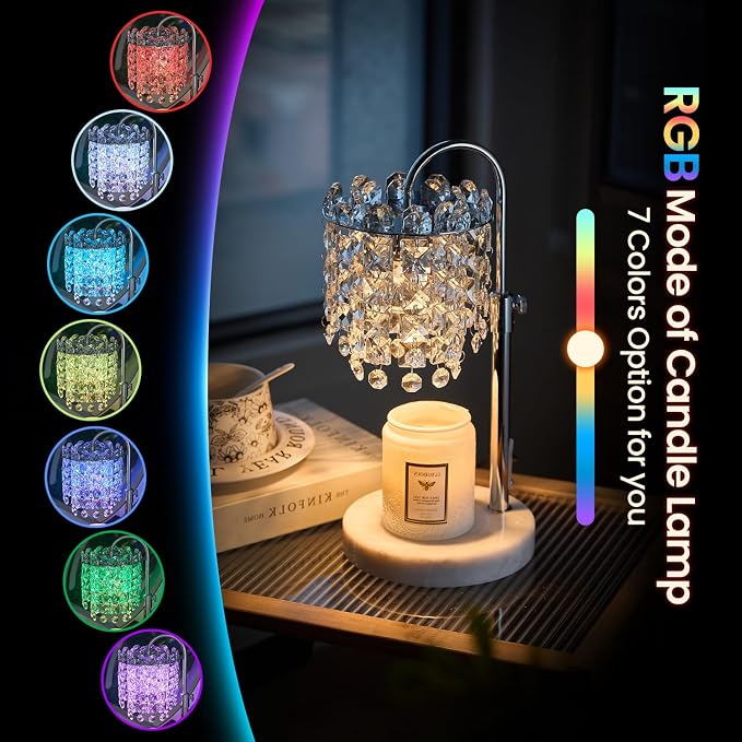 Candle Warmer Lamp with Timer Dimmer Adjustable Height for New Home Bedroom,Vintage Home Decor for Scented JaR 3 Bulbs for