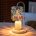 Candle Warmer Lamp with Timer Dimmer and 3 Bulbs, Lamp Candle Warmer with Marble Base, Wax Melt Warmer for Jar