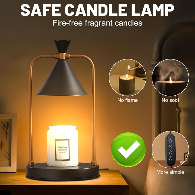 Candle Warmer Lamp with Timer Dimmer, Birthday Gifts for Women Mom, House Warming Gifts New Home Room Decor, Plug-in Operated