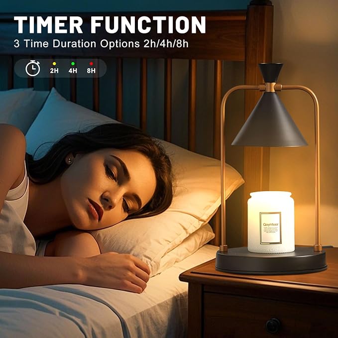 Candle Warmer Lamp with Timer Dimmer, Birthday Gifts for Women Mom, House Warming Gifts New Home Room Decor, Plug-in Operated