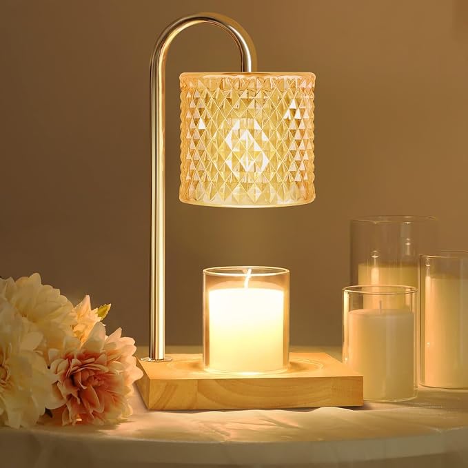 Candle Warmer Lamp with Timer Dimmer, Birthday Gifts for Women Mom, House Warming Gifts, Elegant New Home Decor, Wax Warmer