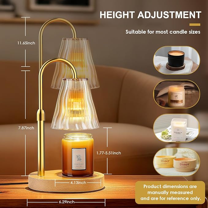 Candle Warmer Lamp with Timer Dimmer, Birthday Gifts for Women Mom Friend Sister, House Warming Gifts New Home Decor, Office
