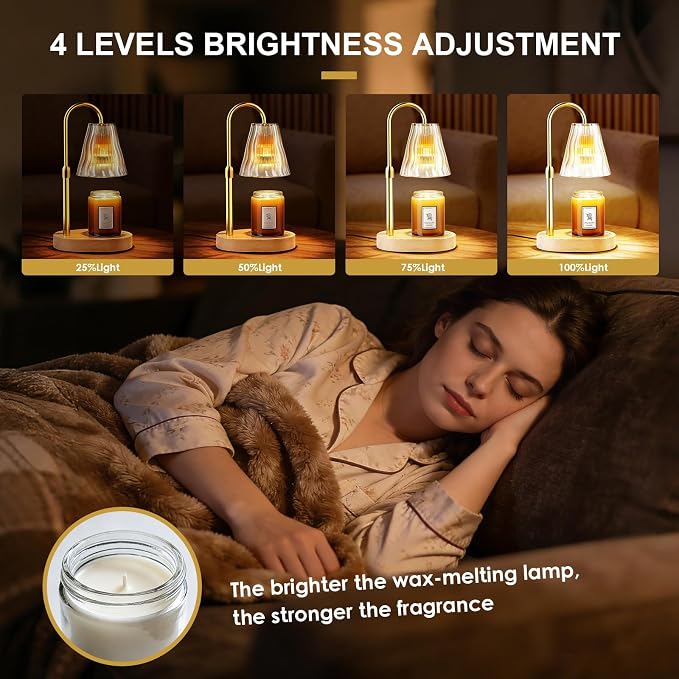 Candle Warmer Lamp with Timer Dimmer, Birthday Gifts for Women Mom Friend Sister, House Warming Gifts New Home Decor, Office