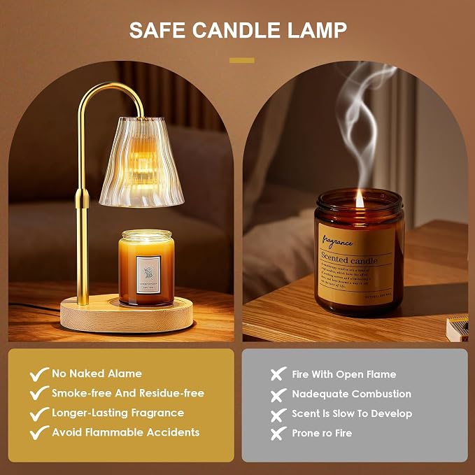 Candle Warmer Lamp with Timer Dimmer, Birthday Gifts for Women Mom Friend Sister, House Warming Gifts New Home Decor, Office