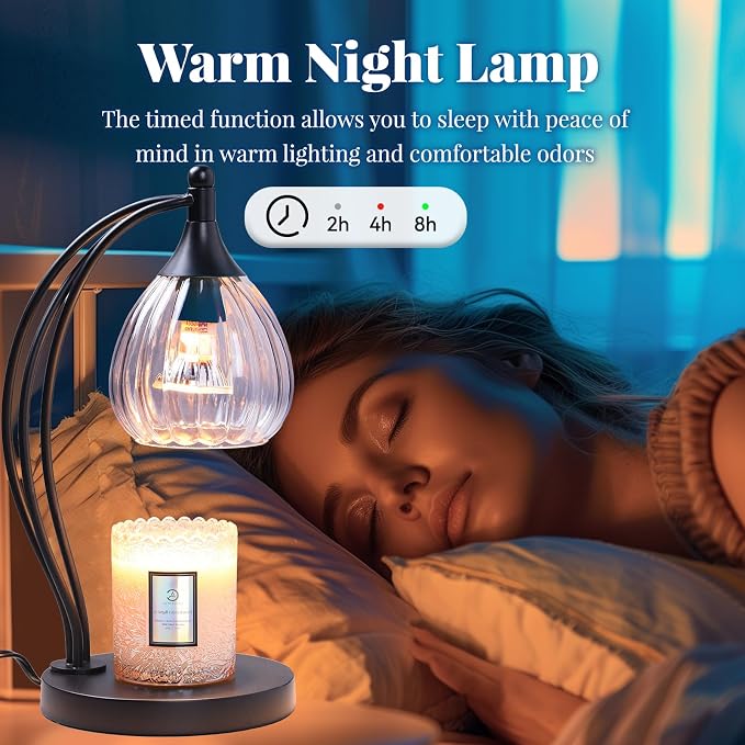Candle Warmer Lamp with Timer Dimmer - Candle Lamp for Jar Candles - Birthday Gifts for Women Mom Home Decor House Warming