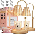 Candle Warmer Lamp with Timer & Dimmer, Candle Warmer Height Adjustable, Fits All Jar Scented Candles, Candle Lamp with 3