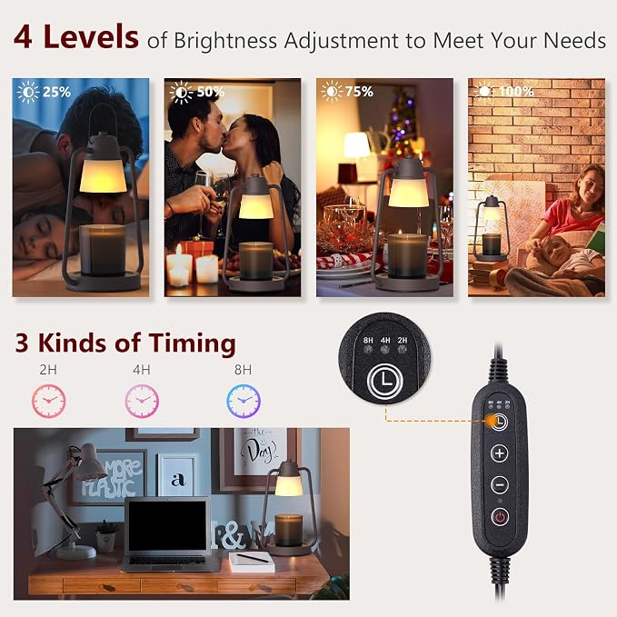 Candle Warmer Lamp with Timer, Dimmer Candle Warmer Scented Candles, Electric Wax Warmer for Jar Candles, alternate product