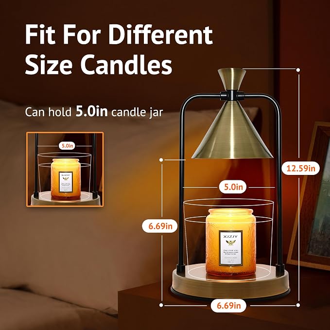 Candle Warmer Lamp with Timer Dimmer,Electric Candle Warmer, Candle Lamp with Large Base for Scented Jar Candles,Birthday