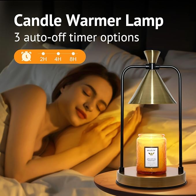 Candle Warmer Lamp with Timer Dimmer,Electric Candle Warmer, Candle Lamp with Large Base for Scented Jar Candles,Birthday