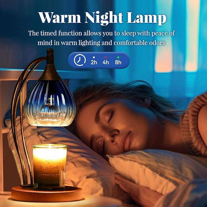 Candle Warmer Lamp with Timer Dimmer - Electric Candle Warmer Light Wax Warmer for Jar Candles - Candle Lamp Warmer Unique