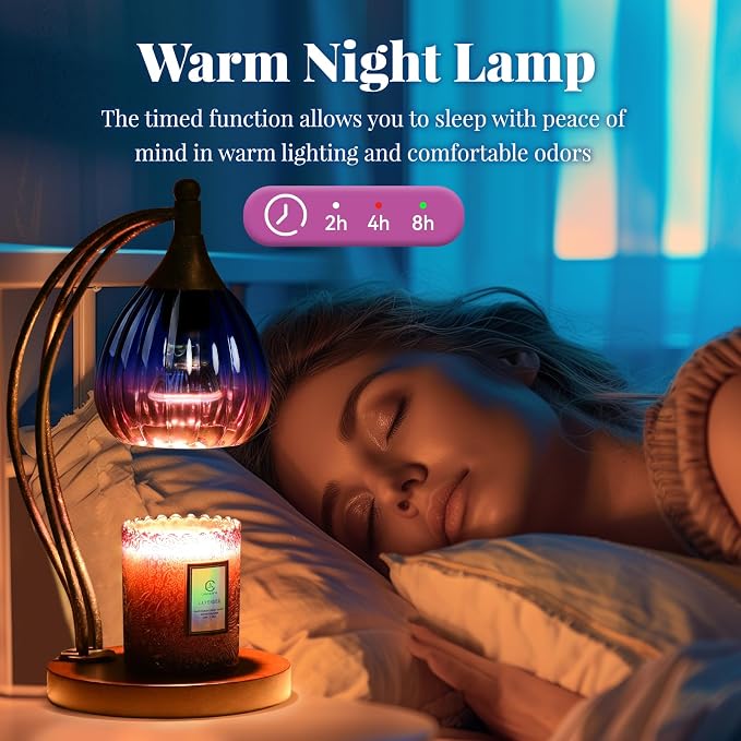 Candle Warmer Lamp with Timer Dimmer - Electric Candle Warmer Light Wax Warmer for Jar Candles - Candle Lamp Warmer Unique