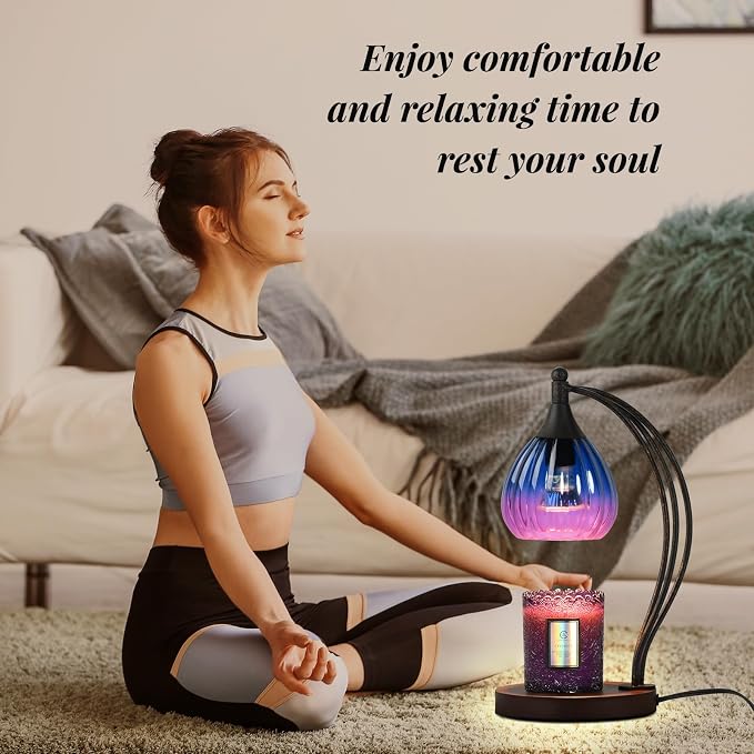 Candle Warmer Lamp with Timer Dimmer - Electric Candle Warmer Light Wax Warmer for Jar Candles - Candle Lamp Warmer Unique