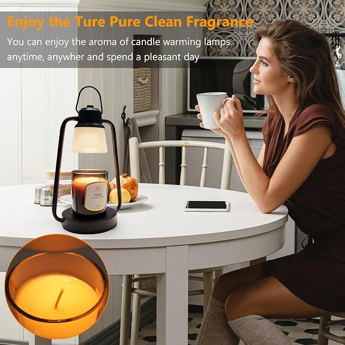 Candle Warmer Lamp with Timer Dimmer - Electric Wax Melt Warmer Lamp for Jar Candles, Valentines Day Gifts for Her Women