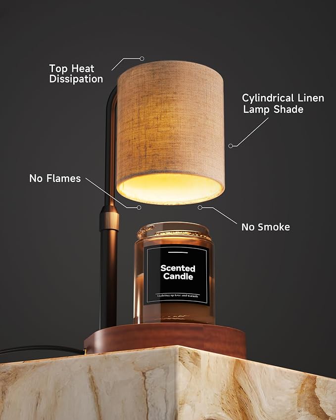 Candle Warmer Lamp with Timer & Dimmer for Yankee Candles, Adjustable Height Candle Warmer for Jar Candles, alternate product