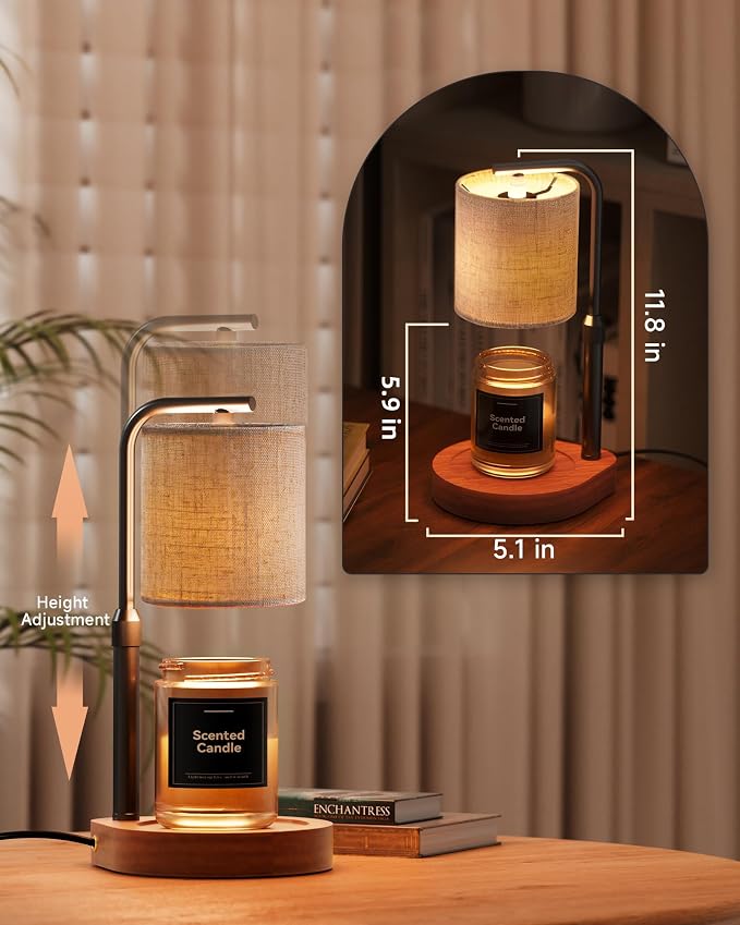 Candle Warmer Lamp with Timer & Dimmer for Yankee Candles, Adjustable Height Candle Warmer for Jar Candles, alternate product