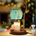 Candle Warmer Lamp with Timer Dimmer - Height Adjustable Wax Melt Warmer for Jar Candles, Blown Art Glass Candle Warming Lamp