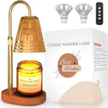 Candle Warmer Lamp with Timer Dimmer: Height Adjustable Wax Melt Warmer for Scented Jar Candles with 2 Bulbs, Christmas