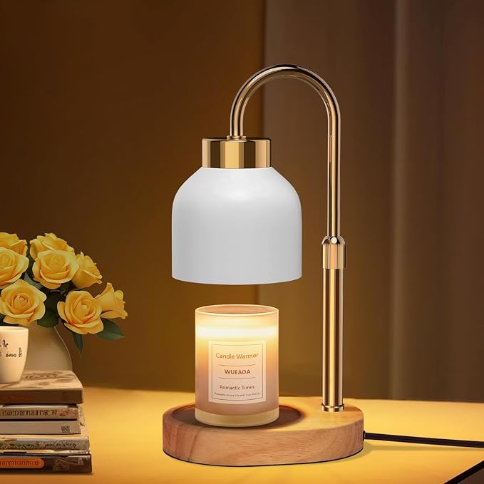Candle Warmer Lamp, with Timer Dimmer, Height and Brightness Adjustable, Modern Electric Wax Warmer for Women Mom, product