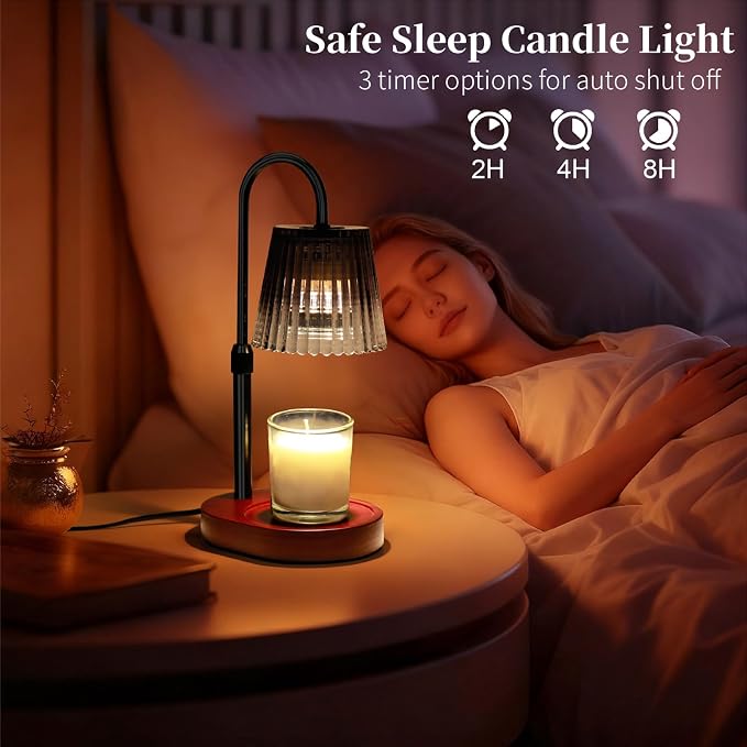 Candle Warmer Lamp with Timer Dimmer - Home Decor, Gifts for Mom Women Friend Sister -Wax Melt Warmer,Adjustable Height with