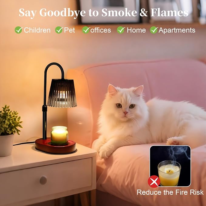 Candle Warmer Lamp with Timer Dimmer - Home Decor, Gifts for Mom Women Friend Sister -Wax Melt Warmer,Adjustable Height with