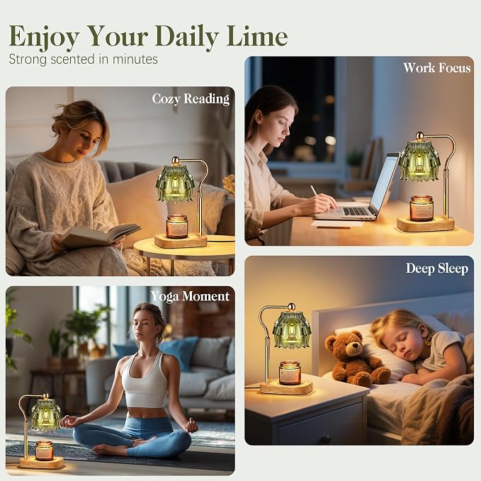 Candle Warmer Lamp with Timer Dimmer, Modern Wax Warmer for Scented Wax Jar Candle Warmer with 2 Bulbs, alternate product