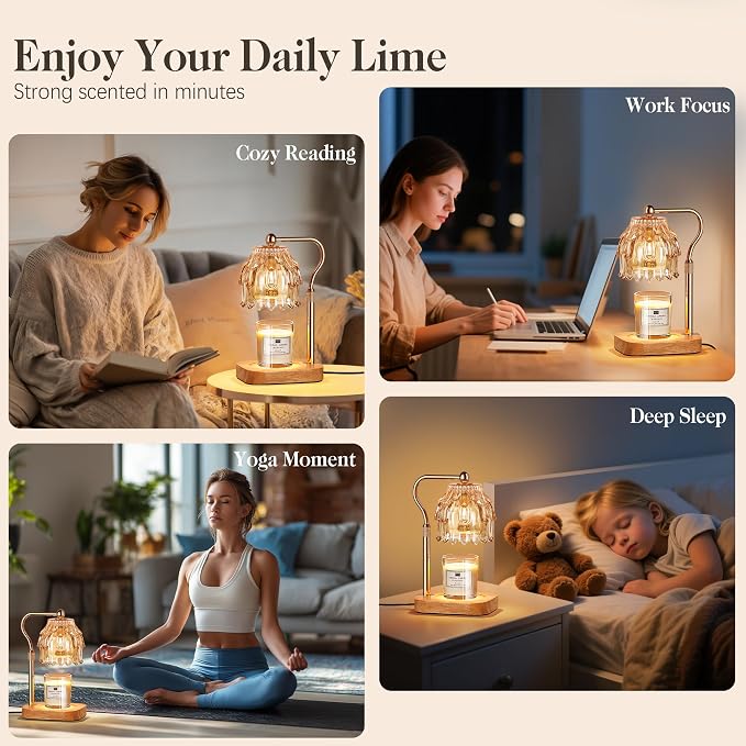 Candle Warmer Lamp with Timer Dimmer, Modern Wax Warmer for Scented Wax Jar Candle Warmer with 2 Bulbs, alternate product