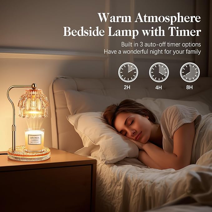 Candle Warmer Lamp with Timer Dimmer, Modern Wax Warmer for Scented Wax Jar Candle Warmer with 2 Bulbs, alternate product