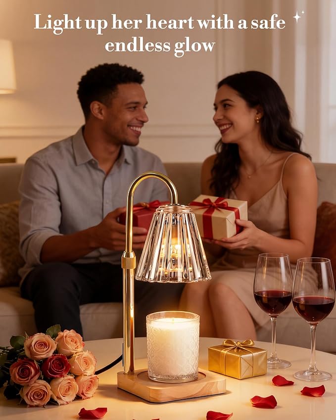 Candle Warmer Lamp with Timer & Dimmer - Mothers Day Gifts for Women Mom Her, Aesthetic Office Home Decor, Adjustable Height