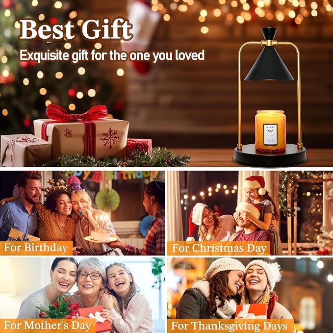 Candle Warmer Lamp with Timer Dimmer,Unique Birthday Gifts for Women Mom,House Warming Gifts New Home Room Decor,Wax melt