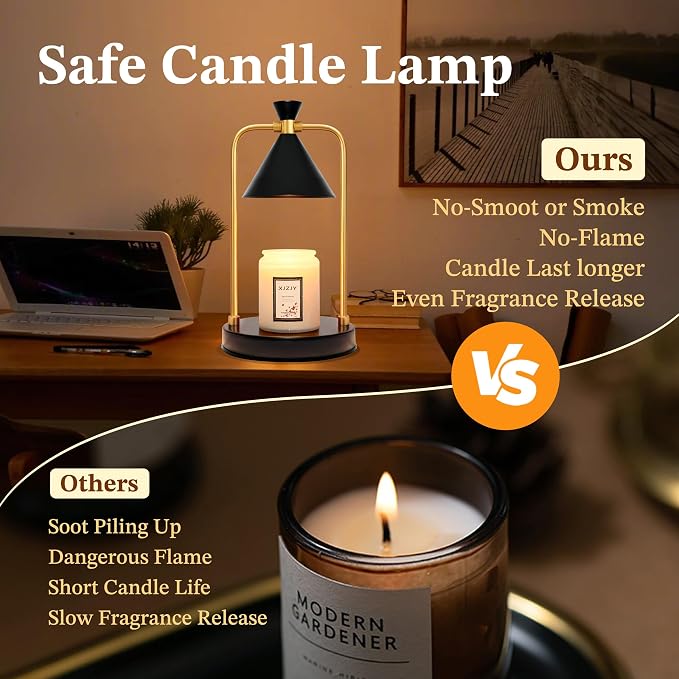 Candle Warmer Lamp with Timer Dimmer,Unique Birthday Gifts for Women Mom,House Warming Gifts New Home Room Decor,Wax melt