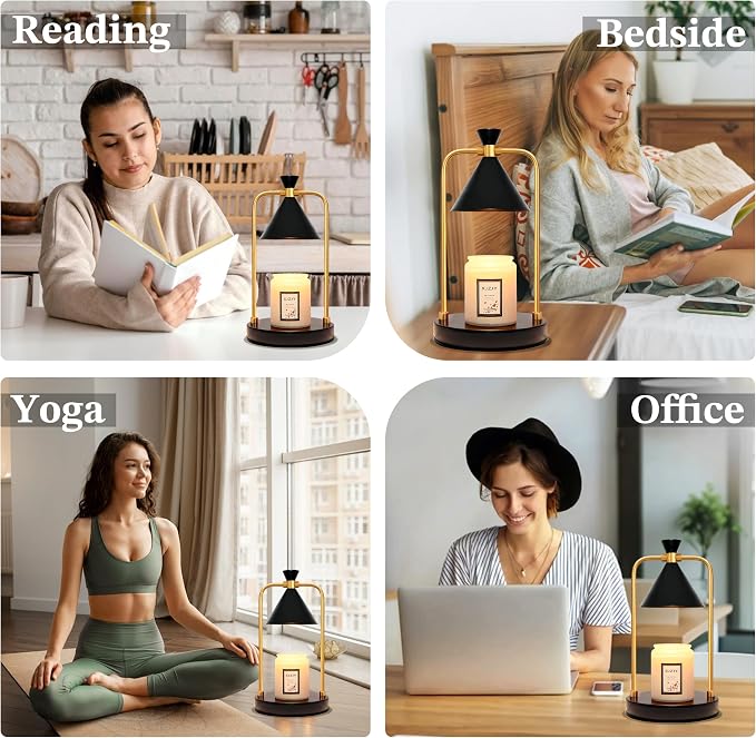 Candle Warmer Lamp with Timer Dimmer,Unique Birthday Gifts for Women Mom,House Warming Gifts New Home Room Decor,Wax melt