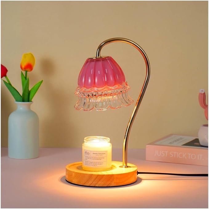 Candle Warmer Lamp with Timer Dimmer, Wax Warmer Lamp for Jar Candles with 2 Bulbs, for Women Mom, product image