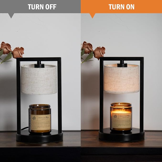 Candle Warmer Lamp with Timer, Electric Candle Warmer for Jar Candles, Dimmable Warming Light with 2 Bulbs, House Warming