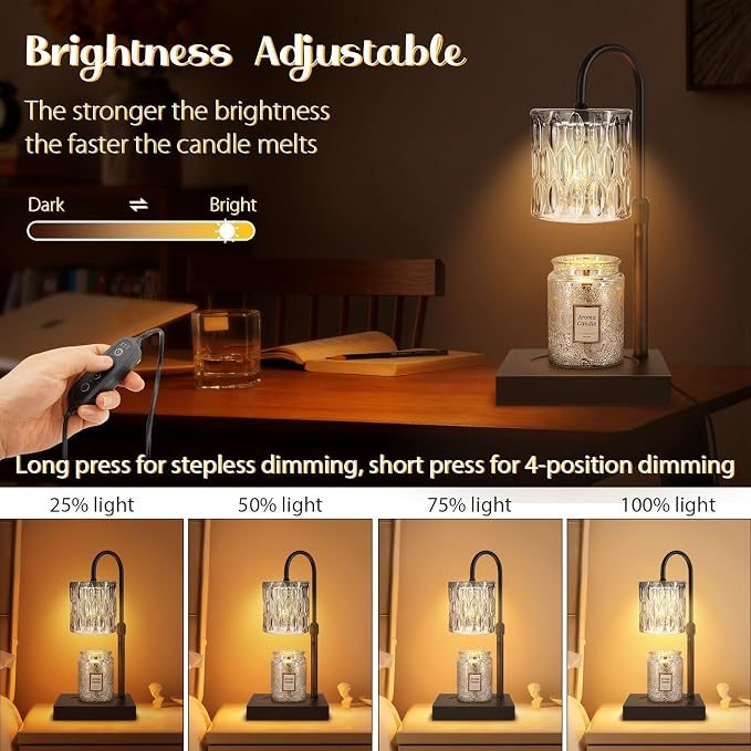 Candle Warmer Lamp with Timer, Electric Candle Warmer for Jar Candles, House Warming Gifts, Birthday Gifts for Mom Women