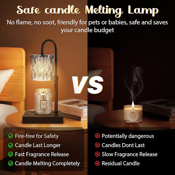 Candle Warmer Lamp with Timer, Electric Candle Warmer for Jar Candles, House Warming Gifts, Birthday Gifts for Mom Women