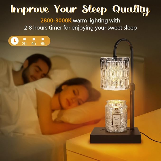Candle Warmer Lamp with Timer, Electric Candle Warmer for Jar Candles, House Warming Gifts, Birthday Gifts for Mom Women