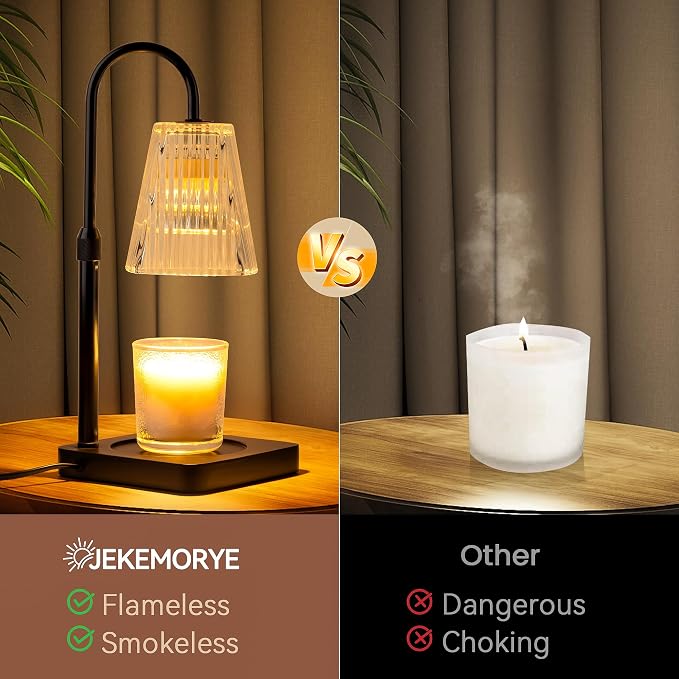 Candle Warmer Lamp with Timer - Electric Melter Candles Lamp Dimmable Heater, alternate product view 3