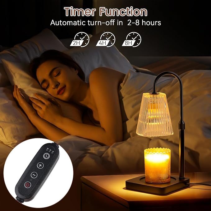 Candle Warmer Lamp with Timer - Electric Melter Candles Lamp Dimmable Heater, alternate product view 5