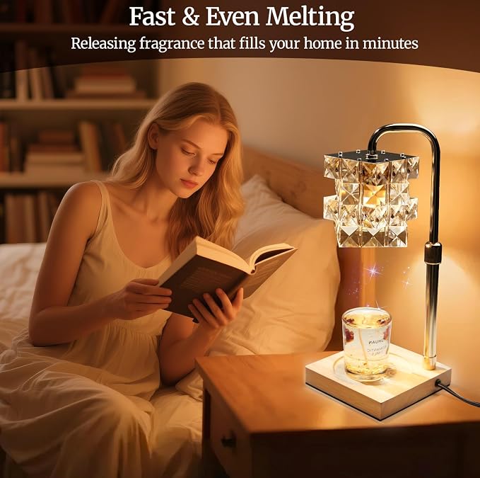 Candle Warmer Lamp with Timer - Electric Wax Warmer for Home Desk Decor, Birthday Gifts for Women Mom Men, House Warming