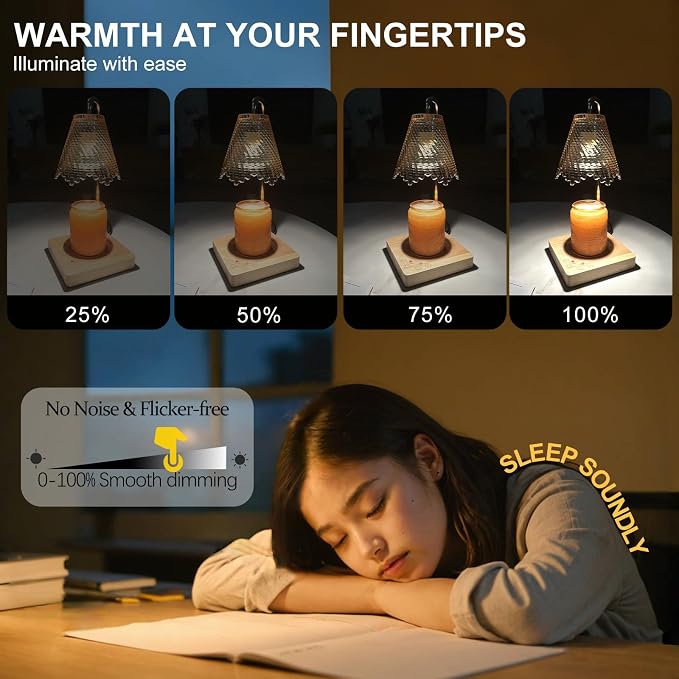 Candle Warmer Lamp with Timer Electric Wax Warmer for Scented Wax Melt Warmer Melter for Jar Candles Touch & Remote Control