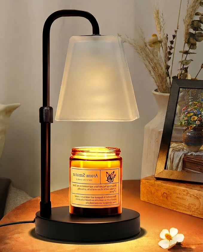 Candle Warmer Lamp with Timer Electric Wax Warmer for Scented Wax Melt Warmer Melter for Jar Candles Dimmable Adjustable