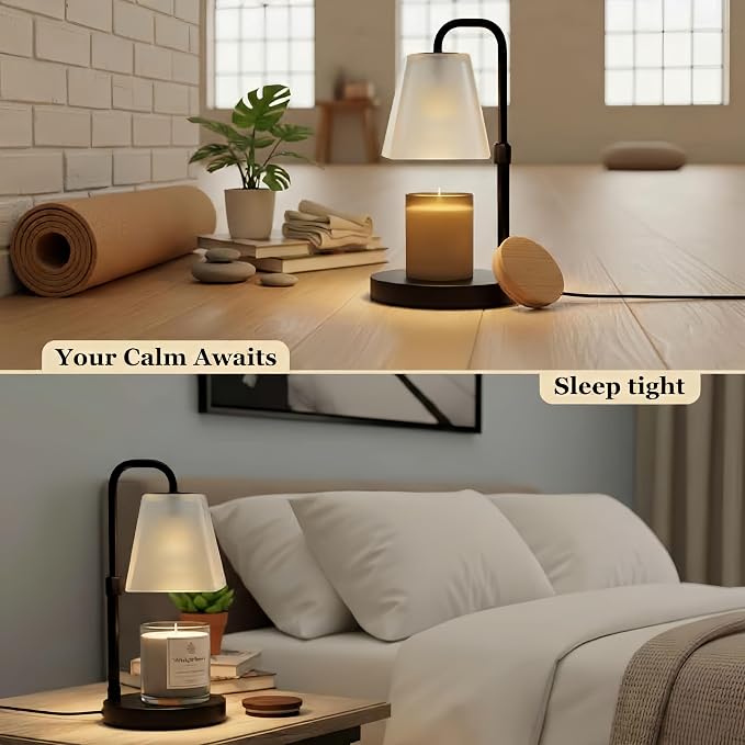 Candle Warmer Lamp with Timer Electric Wax Warmer for Scented Wax Melt Warmer Melter for Jar Candles Dimmable Adjustable