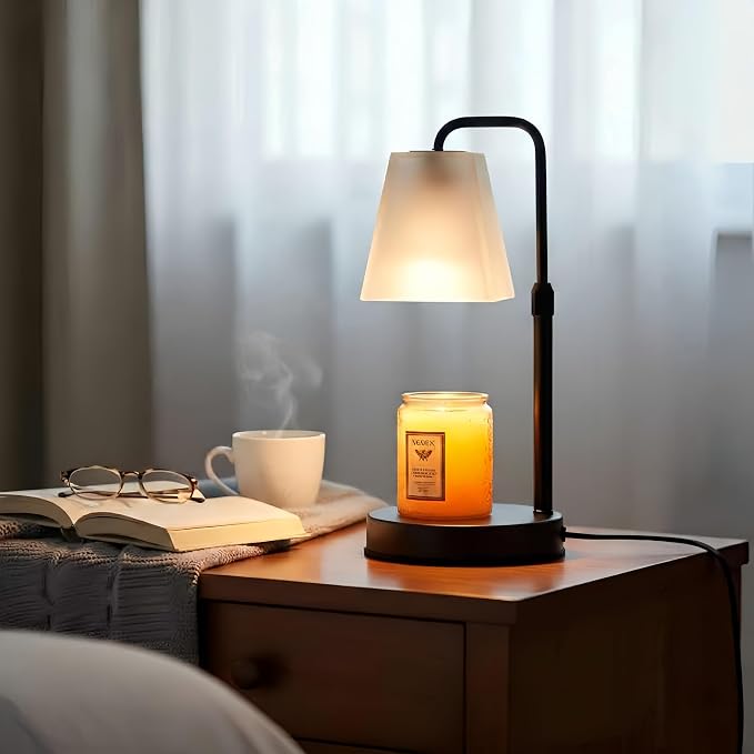 Candle Warmer Lamp with Timer Electric Wax Warmer for Scented Wax Melt Warmer Melter for Jar Candles Dimmable Adjustable
